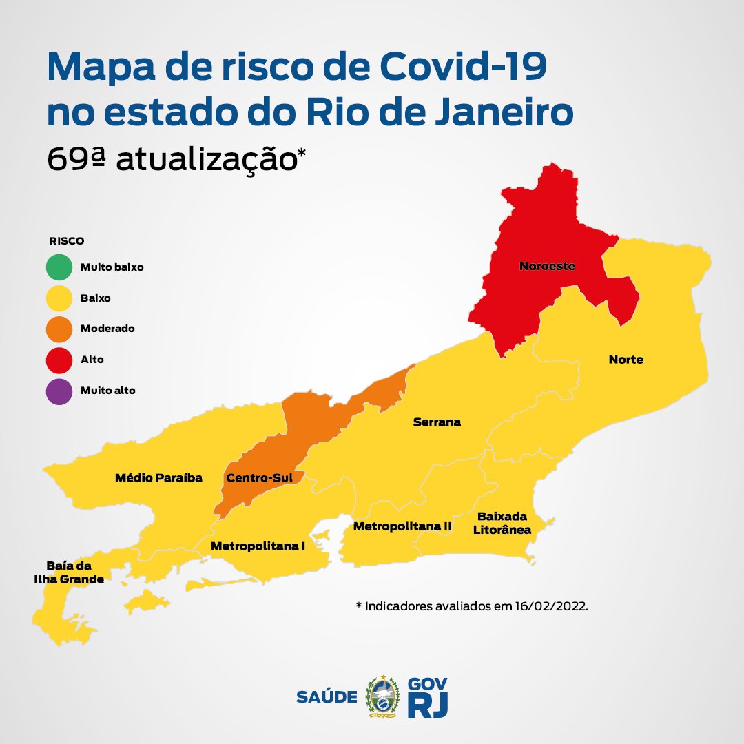 69ª atualização do Mapa de Risco do estado do RJ