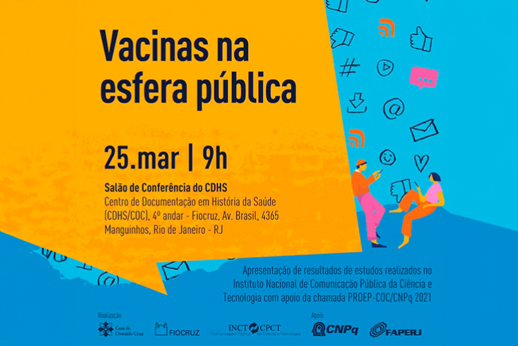 Evento sobre desinformação em vacinas será trasmitido on-line pelo canal da Fiocruz no YouTube