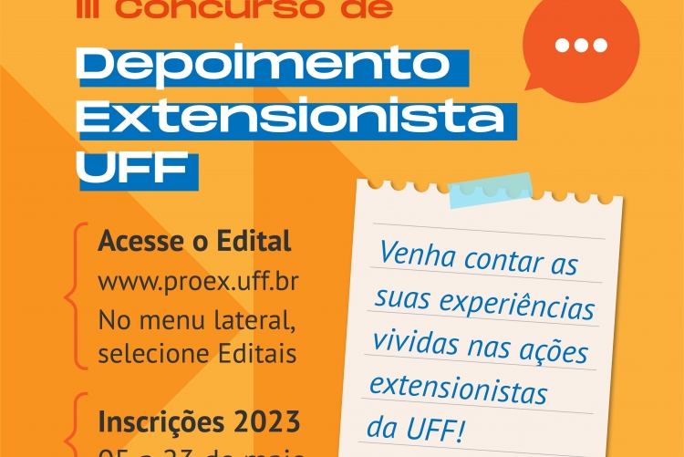PROEX divulga o III Concurso de Depoimento Extensionista UFF