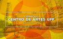 Banner escrito "Conheça o Centro de Artes UFF - a arte nos une"
