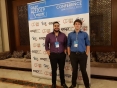 Alunos Joel Alves e João Pedro presentes na Tunísia para apresentar o projeto no congresso