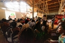 Reunião de pessoas em evento de encerramento do projeto São Tomé e Príncipe Plural