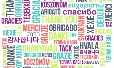 imagem: palavra obrigado em diferentes línguas