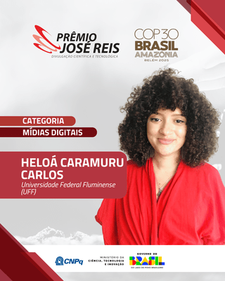 Foto: Cnpq foto de uma mulher de blusa vermelho e cabelos escuros, cacheados.