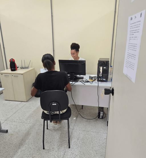 Primeiro atendimento realizado no Núcleo após a inauguração. Foto: Jonathas Queiroz.