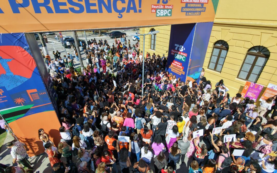 Abertura da ExpoT&C e Ato Contra o Feminicídio marcam primeiro dia da SBPC